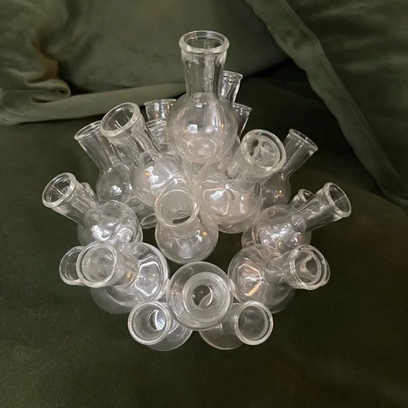 Vintage Glass Beaker Plant Propagation Station Test Tube Vase Rooter 2 Piece Set - Picture 1 of 6